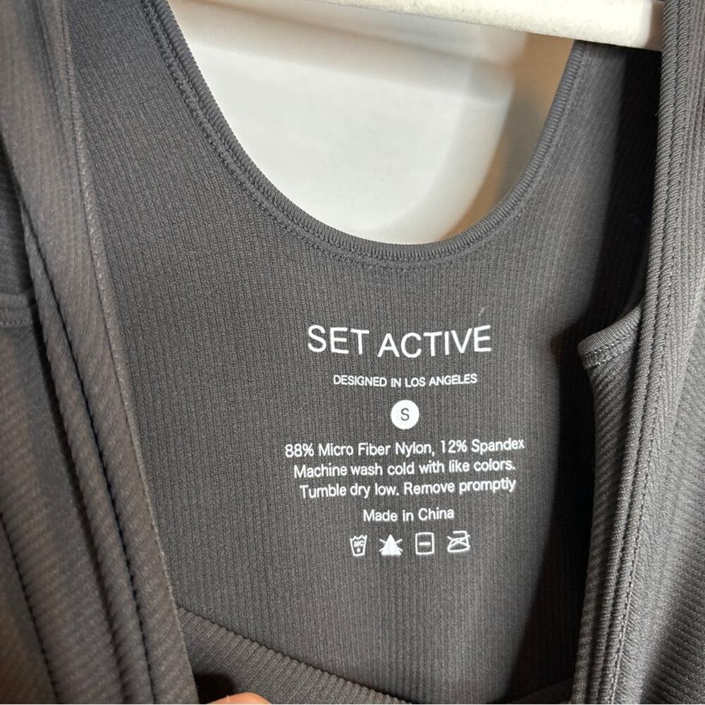Set Active Ribbed Flare Leg Jumpsuit - Picture 5 of 9
